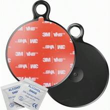 Dashboard Pad Mounting Disk Suction Cup Mount - Dashboard Sticky Pad Car Phone Holder - Ultra Sticky Adhesive Disc Cam, GPS, IOttie Car Mount - 75mm 2 - Pack - 3M 紅色 - 查看 6