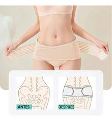 Faja Postparto Cinturón Cintura/pelvis Cesárea 2 En 1 - Beis - Ver 7