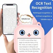 Mini Impresora Portátil Térmica con Cable de Datos y Rollo de Papel – Impresión de Documentos, Fotos, Notas y Dibujos – Ideal para Estudio, Oficina y Regalo - Blanco - Ver 3