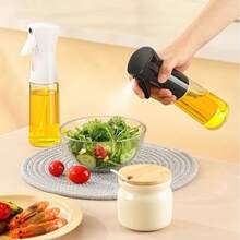 Olive Oil Spray Bottle Olive Oil Sprayer Glass Spray 210ml Premium Glass Spray Bottle For Olive Oil, Vinegar - 黑色 - 查看 2