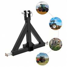 GDAE10 Hanmorfarbi 3 Punkt Anhängerkupplung Empfänger Traktor Deichselkupplung Schnellkupplung Traktoraufsätze für Deichselkupplung Traktor Landmaschinen Zugkupplungsadapter Standard 2" Anhängerkupplung - Schwarz - Übersicht 6