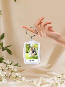 1 Custom Acrylic Keychain, Custom Photo Mini Album Pendant, Keychain With Transparent Pocket Photo Album Pendant, Suitable For Storing Cards, Photos, Picture Cards, Personalized Gifts, Suitable For Both Men And Women, Personalized/Custom Keychains, Bag Charms, Commemorative Souvenirs, Birthday Gifts, Christmas Gifts, New Year Gifts,Valentine's Day Gifts, Gifts For Couples