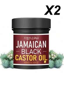 100g 牙买加黑蓖麻油护发，纯天然冷榨，保湿滋养头皮和发根，使头发更浓密、更强韧、更健康，适合所有发质，包括卷发，男女皆宜
