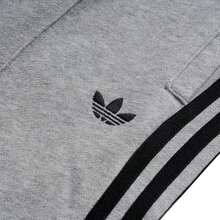 Adidas Originals 女式 3S WIDE SWEATPT 休闲运动裤，舒适宽松针织裤，适合日常、户外和家居穿着 - 中麻灰/黑色 - 查看 3