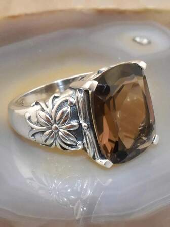 1 pieza Anillo de mujer estilo bohemio vintage de plata, adecuado para boda, compromiso, promesa, uso diario