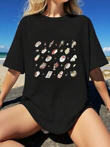 Women T-Shirts - Black - View 6