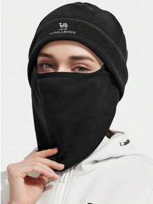 CAMEL CROWN 户外休闲抓绒帽秋冬季加厚保暖防风防寒帽大头围包头帽