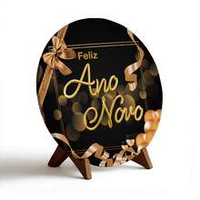 Decorative Panel And Cylinder Covers For Happy New Year Theme Parties With Elastic - 50x50 New Year Table Panel 032 - View 4