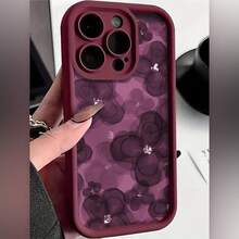 Estuche de teléfono elegante Estuche de teléfono: Flor Púrpura Semi-Transparente 7/8 Plus Funda Suave Antigolpes, Cojín Minimalista Premium para iPhone 14 Pro Max, 13 Funda de Teléfono Parejas XS Max Nuevo 12 Pro Mate Antigolpes 11 Unisex 13 Protección Completa 15 PRO Funda Protectora Suave Presenta un estilo más individualista - 1 pieza - Ver 3