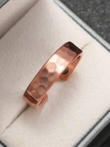 SeuSuk 1 buah Cincin Tembaga Vintage Minimalis, Aksesori Fashion Serbaguna, Hadiah untuk Pria - cincin terbuka - View 3