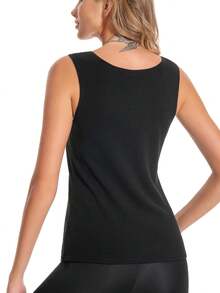 3pcs Pack Warm Undershirt, Comfortable Camisole For Indoor & Outdoor Wear, Base Layer Vest, Polyester & Spandex Blend, Apricot, Black, White - Multicolor - View 5