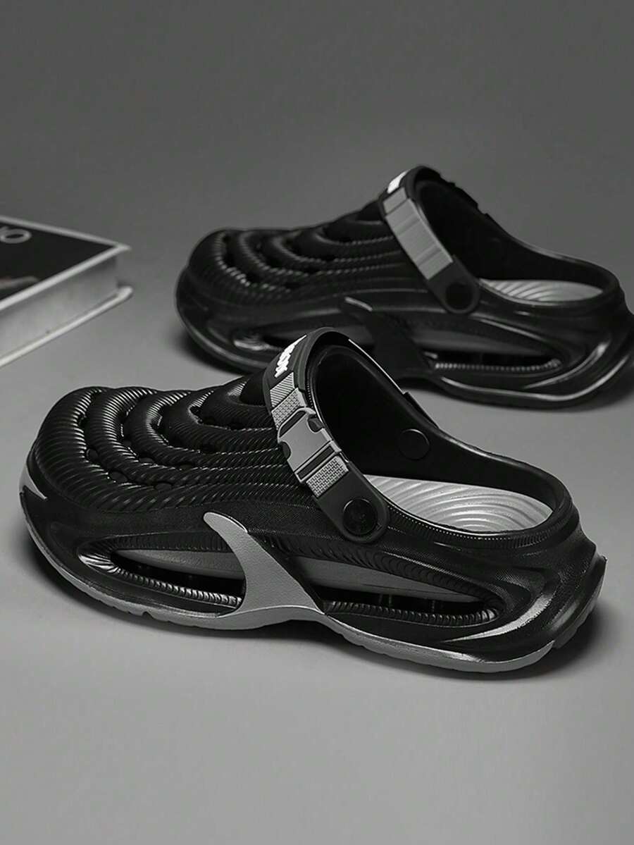 Men's Clogs Summer New Closed Toe Slippers Thick Sole Hollow Breathable Casual Sports Sandals For Men Students Campus Fashion Casual Fishing Driving Travel Youth Outdoor Beach Sand Water Wading Stream Crossing Driving Dual Use Soft Comfortable Slip-On Sandals Men's Plus Size 46 47 Unisex Couple Sandals Lightweight EVA Mesh Hollow Garden Sandals Bath Silent No Noise Men's Slippers Kitchen Chef Shoes Hospital Nurse Shoes Soft Sole Shock Absorption Design Elastic Sandals Men's Slippers