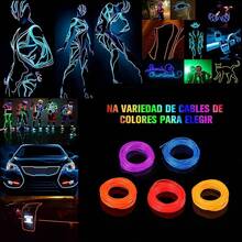 de Luces de Nen el, 5M0.12ft Tira de luz Decoracin, Mascara Decoracin Lampara, Luces Flexible, para Halloween, Navidad, Cumpleaos Rojo - Rojo - Ver 4