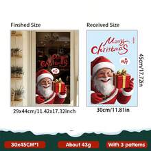 1pc Christmas Window Sticker - Featuring Santa Claus And "Merry Christmas" Text, Suitable For Stores And Homes - Multicolor - View 15