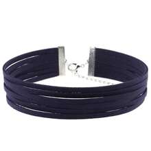 Dây chuyền choker nhung 1/2/5/10 lớp, Dây chuyền nhung nữ, Dây chuyền nhung phong cách Punk, Dây chuyền choker phong cách Gothic tối giản, Dây chuyền nữ, Dây chuyền xương đòn, Trang trí tiệc, Thích hợp cho đeo hàng ngày, dự tiệc, cosplay - Nhiều màu - Xem 19