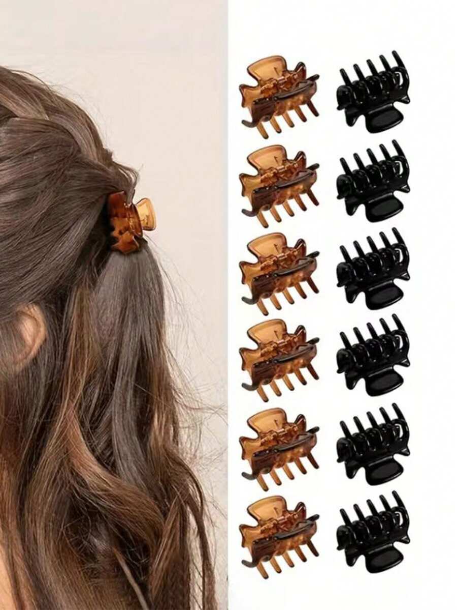 20 piezas de mini pinzas de plástico para el cabello, pinzas de belleza pequeñas y sencillas, para flequillo y diseño de peinado, regalos, viajes, regalos para mujeres, accesorios para el cabello, rellenos de calcetines