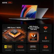 ACEMAGIC AX16PRO Laptop, AMD Ryzen 7 5825U (8C/16T, Up To 4.5GHz), 16GB ...