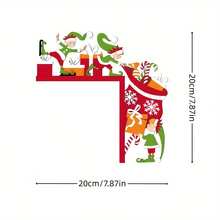 قطعة واحدة من ديكور إطار الباب الخشبي بشكل حلوى وتمثال الأليف في عيد الميلاد - ديكور جداري كلاسيكي لعيد الميلاد للمنزل والمكتب، تصميمات شخصيات كرتونية جميلة، هدايا عيد الميلاد، هدايا الحفلات، هدايا عيد الميلاد، ديكور المنزل، ديكور غرفة النوم، ديكور الغرفة