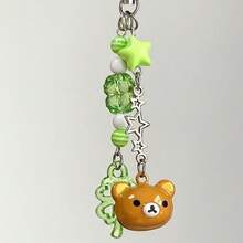 [Gấu nâu hạt xanh] Dây đeo điện thoại di động CCD hạt thủ công tự làm hình trái tim nữ tính mùa hè Ins Mặt dây chuyền Guben tương thích với Android và hầu hết các điện thoại thông minh, Quà tặng cho mẹ, gia đình, bạn bè, trẻ em, sinh nhật, ngày lễ - [Gấu Nâu Hạt Xanh] - Xem 1