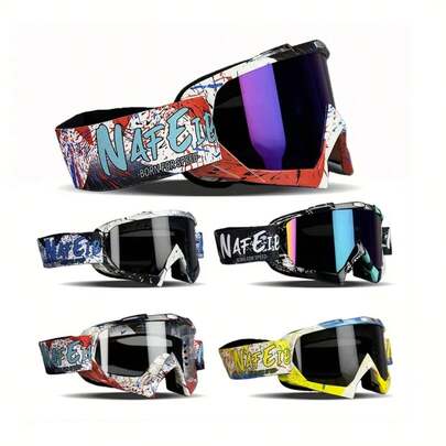 1 pieza Gafas de esquí, Gafas de montañismo, Gafas de motocicleta, Gafas a prueba de viento, Gafas para deportes al aire libre, Gafas de motonieve, Gafas para todoterreno, Gafas de esquí, Gafas a prueba de viento para ATV al aire libre
