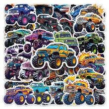 50 PIEZAS Pegatinas de Monster Truck - Hermoso paquete de pegatinas, adecuado para scrapbooking, botellas de agua, patinetas, diarios, portátiles, tabletas, refrigeradores, maletas, bolsas de regalo, sellos de sobres, decoración de fiestas - Multicolor - Ver 6