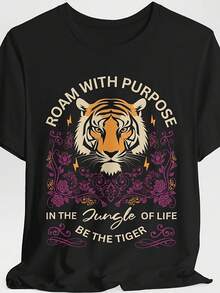 Vintage Tiger Graphic Tee R Animal Print Shirt - Style 28 - View 1