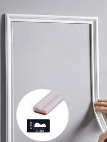 1卷，1米/3米长，优雅自粘PVC装饰条 - 柔韧可弯曲，适用于墙面、地面和橱柜 - 安装简便，欧式家居及地面装饰，墙面装饰，家居点缀 | 光面 | PVC材质 - 彩色 - 查看 3