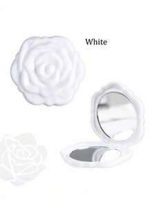 Portable Foldable Mirrors Travel Makeup Mirror Compact Pink Mirror Rose Flower Shaped Compact Mirror Mini Foldable Wallet Pocket Mirror Mother's Day Gift Small Round Mirror Home Decor Back To School Room Decor School Supplies Hand Bridesmaids Gift For Women Wedding Party Birthday - Nhiều màu - Xem 8