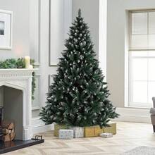 Cây thông Noel nhân tạo 120/150/180/210/240 Cm, Cây thông Noel nhân tạo, Dễ lắp ráp, Đế thép cacbon Trang trí Giáng sinh Quà tặng Giáng sinh Trang trí Giáng sinh - Xanh lá cây + trắng - Xem 7