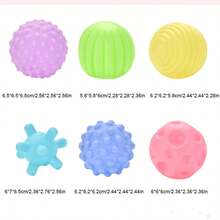 9pcs/Set Baby Sensory Balls, Soft Textured Balls Toy Set For Infants, Tactile Stimulation Balls, PVC Material, Great Gift For Birthday, Holiday - Multicolor - View 6