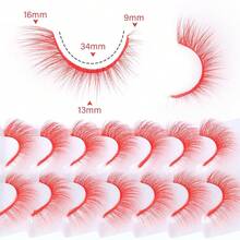 White Lashes Natural Look Eyelashes Halloween White Eyelashes Eye Lashes Band Lashes Halloween Cosplay Lash Extensions Wispy False Lashes Pairs - B-Lông mi Halloween - Xem 3