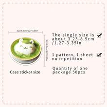 50 件可爱食物贴纸动物形状食物贴纸卡哇伊贴纸卡通可爱贴纸趣味贴纸防水乙烯基贴纸适用于水瓶笔记本电脑手机滑板自行车行李吉他 - 彩色 - 查看 4