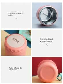 Portable Food  Soup Containers 2 Pieces - 粉色 - 查看 5