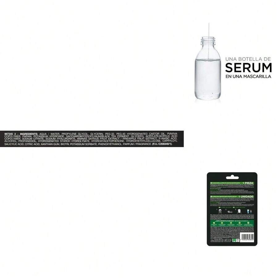 Mascarilla Facial de Tela para Piel Grasa con Carbon - 1 Unidad, Hecha en Estados Unidos, Top Vendida en - Carbón - Ver 1