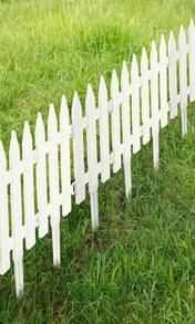 Anglechic 72 Pack White Garden Fence With 72 Insert Lawn Picket Fence Garden Border Decorative Plastic Panels For Landscape Path Flowerbeds Plant Yard, 669'' L X 787'' H - ColorA - View 5