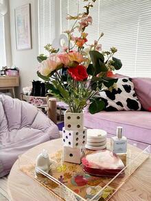 1pc Handmade Dice Vase - Unique Decor, Can Hold Dried Flowers, Roses, Reed Grass - Stunning Design, Fits Any Modern Space - Gift, Smile-Inducing, Suitable For Christmas Gift, Christmas Decoration, Home Decor, Bedroom Decor - Multicolor - View 6