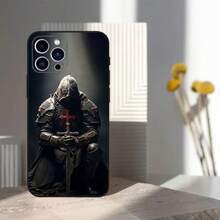 Étui de téléphone Assassin's Creed compatible avec 16, 15, 14, 13, 12, 11 Plus, Pro Max, XS, X, XR, SE, Mini, 8, 7, en silicone souple noir. Compatible avec les étuis pour 17, 17 Pro et 17 Pro Max - Z4 - Voir 6