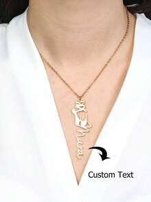 Individualisierte Tänzer Namenskette, personalisierte Gymnastik Namensplakette Kette für Frauen, Edelstahl Schmuck, Ballet Buchstaben Choker, Tanz Form Accessoires - tolles Geschenk für tanzende Freunde - Verschiedenfarbig - Übersicht 19