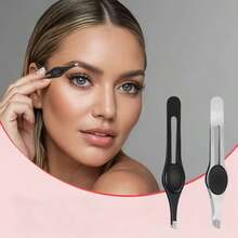 1 pezzo Pinzette in acciaio inossidabile con punta obliqua, pinzette a punta larga e precisione per la modellatura delle sopracciglia, rimozione dei punti neri, depilazione, semplici e facili da usare, colori nero e bianco, ottimo regalo, strumento professionale per le sopracciglia