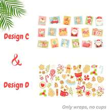 Christmas Gingerbread House Christmas Santa Bookstore Stamp Treats UV Dtf Wraps For 16 Oz Glass Can Cup, Santa Letter Uv Dtf Cup Wraps For Glass Cup Bottle Tumbler Mug, Cozy Winter Wonderland Aesthetic Waterproof Uvdtf Cup Wraps For Laptop Diy Craft Decorations, Uv Dtf Decals Water Bottle Stickers