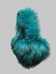 Love Faux Mink Crossbody Female Large Capacity Heart Plush Handbag Fashion Spice Shoulder Bag