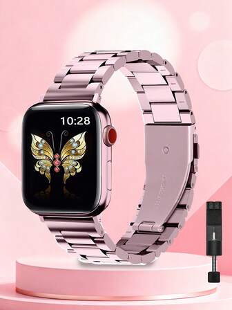 Metal Band Compatible With Apple Watch Bands For Men Women 49mm 46mm 45mm 44mm 42mm 41mm 40mm 38mm, Business Stainless Steel Strap For I Watch Bands Series 11 10 9 8 7 6 5 4 3 2 1, SE3 2 1, Ultra3 2 1