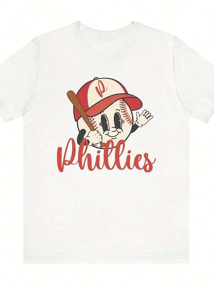 Philadelphia Phillies Red October Ghost Comfortable White, Phillies Playoff Cozy Shirt, Halloween Baseball T-Shirt, 's, Wo's220g Pure Black Cotton Short Sve T-Shirt Is The Best Gift For , Best , RelaT. S, Let Them Feel Cool And Comfortable In Summertops WoM. In Fall Outfit. S For WoM. In VaC. Ation OutfiT. S WoM. At Halloween Costume - 白4 - 查看 1