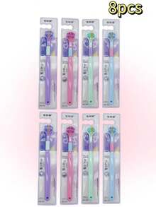 1/2/4/8 chiếc Bàn chải đánh răng GentleCare có 3 mặt - Lông bàn chải bằng nylon siêu mềm, thích hợp cho răng và nướu nhạy cảm, thiết kế hình chữ V để làm sạch sâu, góc 45 độ để tiếp cận các vùng khó làm sạch, bàn chải chăm sóc răng miệng hàng ngày cho gia đình để chăm sóc răng nhạy cảm | Tay cầm tiện dụng | Thiết kế cầm chắc chắn - Nhiều màu - Xem 13