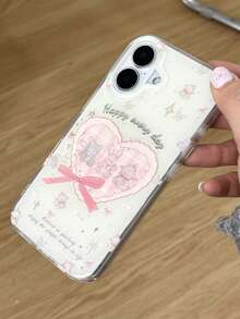 1pc Cute Lolita Style Rabbit Pattern Phone Case, Elegant Girl Shockproof Protective Cover, Suitable For IPhone17/IPhone17 ProMax/IPhone16 Pro Max/IPhone15 Pro/IPhone14/IPhone13/12/11, Can Be Given As Gift To Family, Friends, Siblings, Or Partner - Multicolor - View 3
