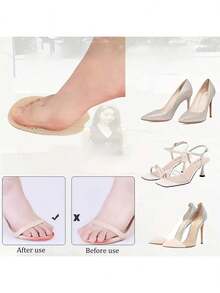 4pcs(2Pairs) Sandals Forefoot Pads For Women, High Heels Anti-Slip Foot Care Shoe Pad Stickers, Self-Adhesive Stickers Inside Shoes Body Care For Travel, Sport, Outdoor, Belt, Stickers, Boy Valentine Heart Women Valentine T Shirts Valentine Hearts Decoration Knitted Sweater Insulation, Galentines, Puppy, Carnival - Multicolor - View 2