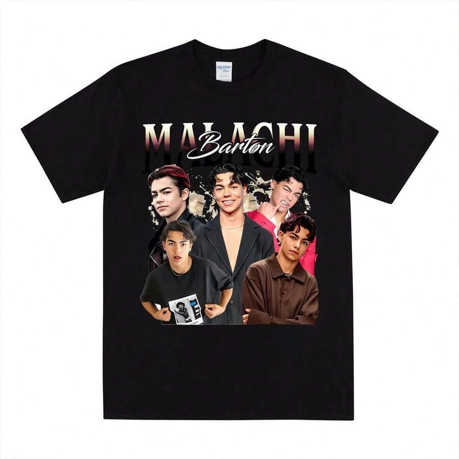 Vintage Malachi Barton T-Shirt Zombies Inspired Malachi Burton Victor Shirt Retro 90s Tee Hiphop Clothes Tv Show Merch Fans Gift - 黑色 - 查看 1