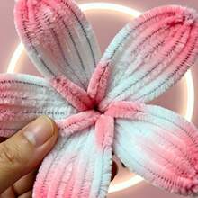花卉管道清洁器，216/431件管道清洁器，4色管道清洁器工艺品，雪尼尔茎管道清洁器工艺套件 - 耐用粉色管道清洁器，用于工艺品和花卉，雪尼尔茎用于DIY花束套件（带花线），创意礼物永生花用品，用于派对装饰 - 彩色 - 查看 9