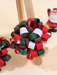10 Stück Weihnachts-Haarspangen Set In Rot – Süße Clips Mit Rentier, Schneemann & Weihnachtsbaum