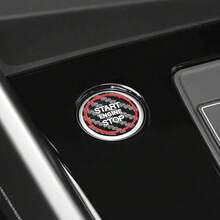 Car Engine Start Button Sticker Compatible With Audi A3 8Y S3 RS3 Sportback 2021-2025 For Alcantara Key Ignition Button Trim Interior Molding Accessories (Suede Red) - Carbon - View 12